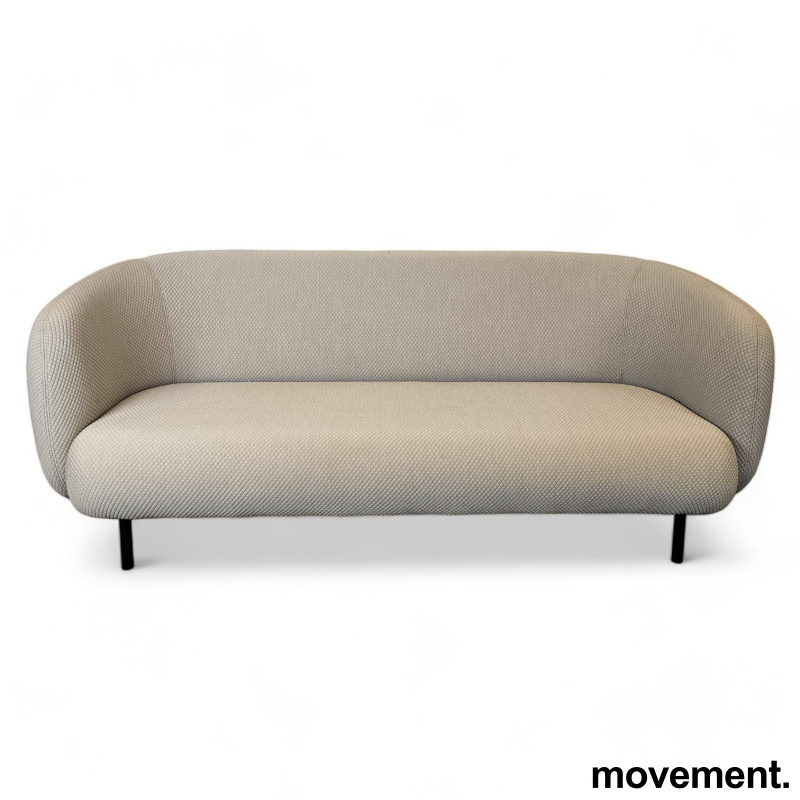 Solgt!3-seter sofa i beige stoff fra Warm - 1 / 4