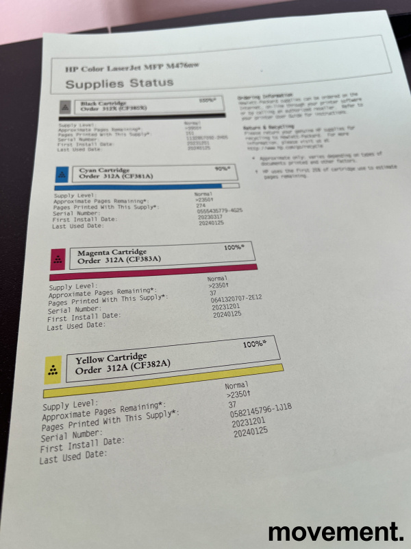 Solgt!Hewlett-Packard Color LaserJet Pro - 3 / 3