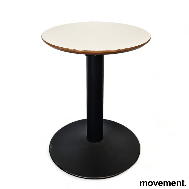 Rundt bord i hvit / sort, Ø=60cm, - 1 / 3