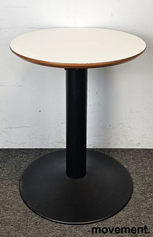 Rundt bord i hvit / sort, Ø=60cm, - 2 / 3