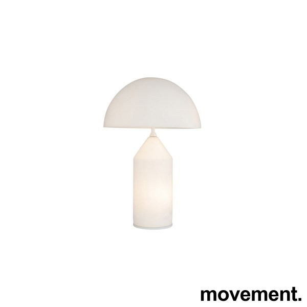 Solgt!Bordlampe i hvitt glass fra Oluce, - 1 / 2