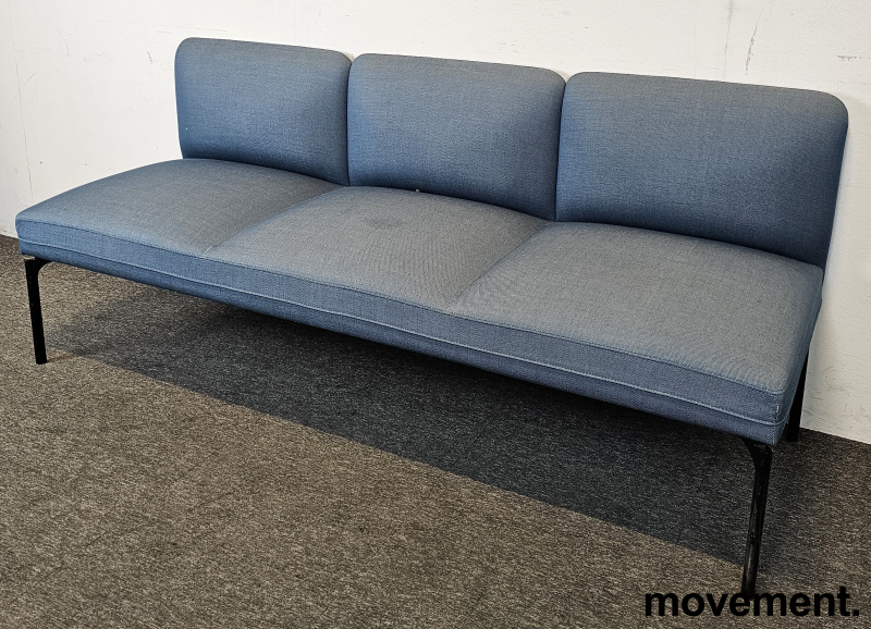 3-seter sofa / lounge i blå / sort - 3 / 4