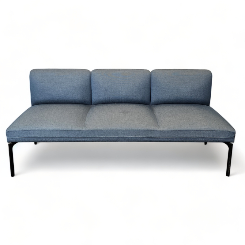 3-seter sofa / lounge i blå / sort