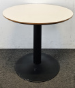 Solgt!Rundt bord i hvit / sort, Ø=80cm, - 2 / 2