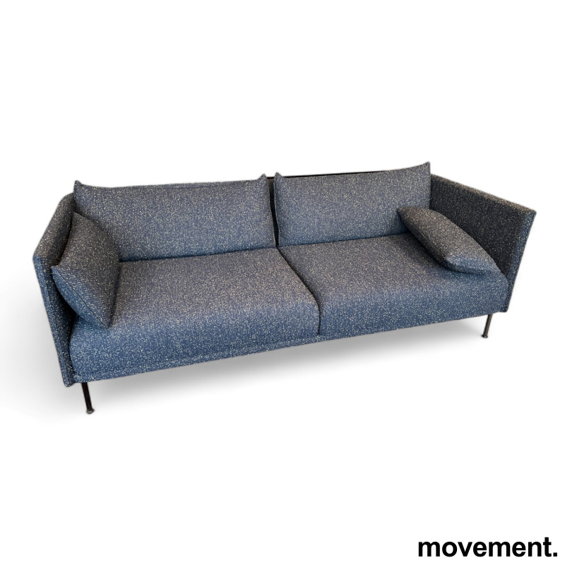 Solgt!3-seter sofa i blåmelert - 1 / 3