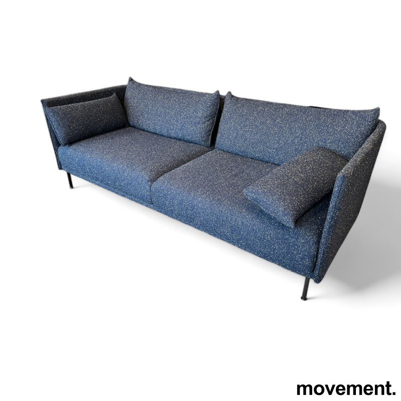 Solgt!3-seter sofa i blåmelert - 2 / 3
