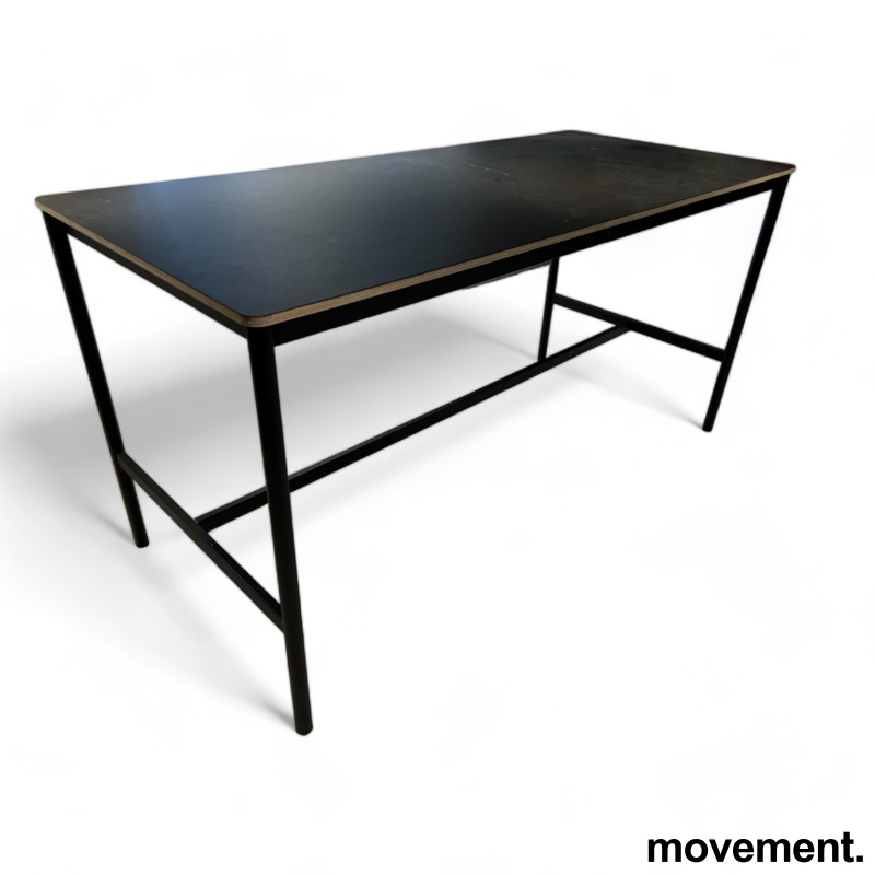 Solgt!Barbord i sort linoleum med - 1 / 2