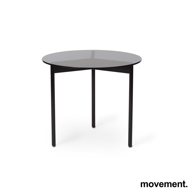 Solgt!Loungebord imed røkt glass/ sort - 1 / 3