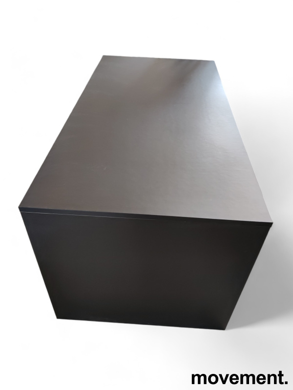 Solgt!Skrivebord i sort linoleum, - 2 / 3
