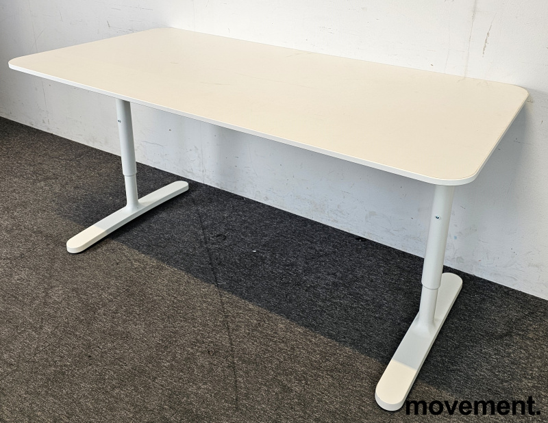 Solgt!IKEA Bekant skrivebord i hvitt, - 3 / 4