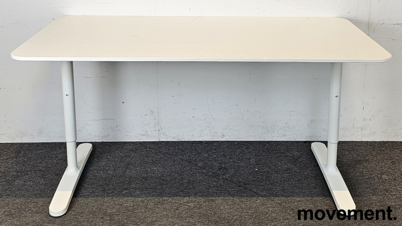 Solgt!IKEA Bekant skrivebord i hvitt, - 2 / 4