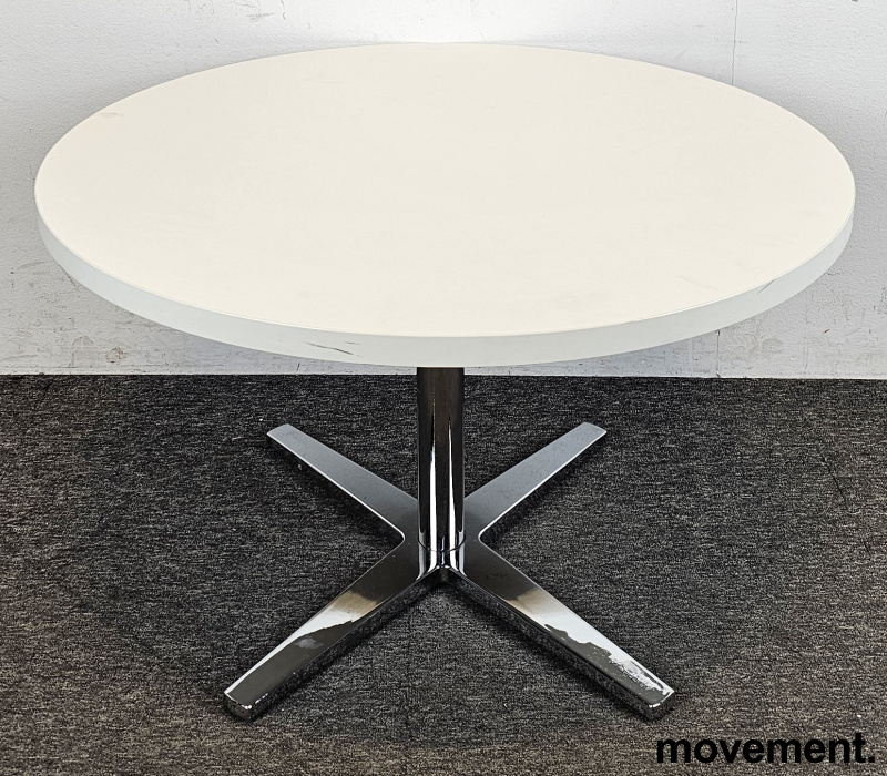 Solgt!Rundt loungebord/sofabord i hvit / - 2 / 2