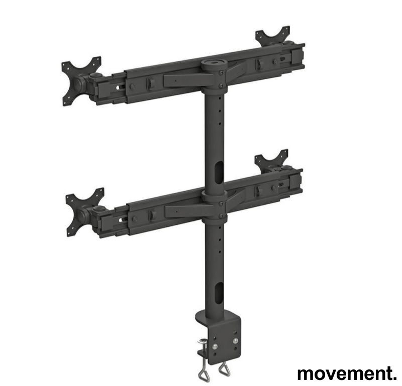 Skjermfeste for 4 stk flatskjermer, - 3 / 8
