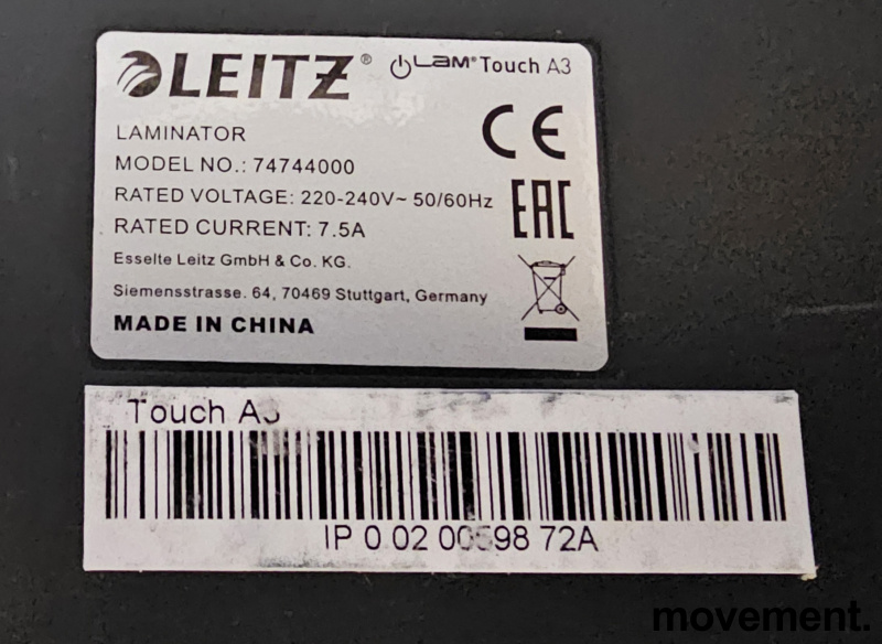 Solgt!Lamineringsmaskin/laminator Leitz - 4 / 4