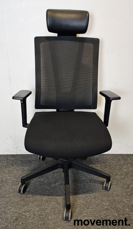 Solgt!Komfortabel kontorstol i sort fra - 4 / 4