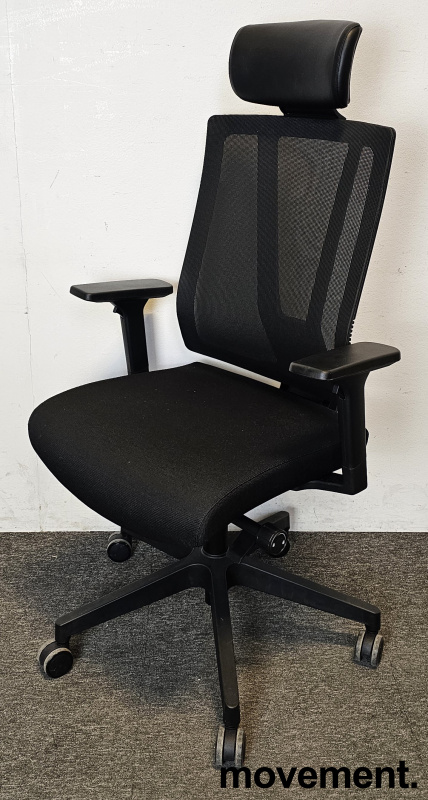 Solgt!Komfortabel kontorstol i sort fra - 2 / 4
