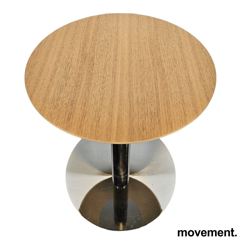Solgt!Rundt bord i eik / krom, Ø=60cm, - 2 / 2
