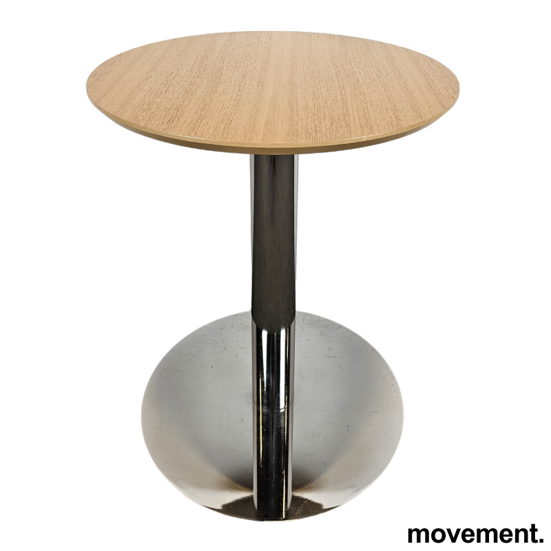 Solgt!Rundt bord i eik / krom, Ø=60cm, - 1 / 2