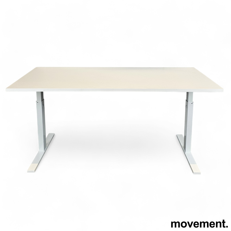 Solgt!Skrivebord 160x80cm i hvitt, pent - 1 / 4