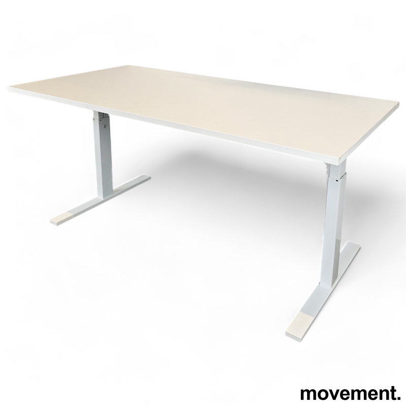 Solgt!Skrivebord 160x80cm i hvitt, pent - 2 / 4