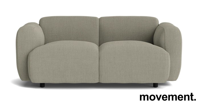 Solgt!2-seter sofa i varmgrått stoff fra - 1 / 3