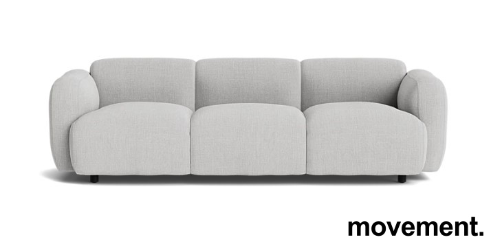 Solgt!3-seter sofa i lyst grått stoff fra - 1 / 3