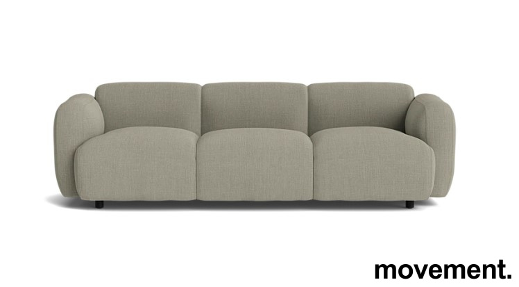 Solgt!3-seter sofa i varmgrått stoff fra - 1 / 3
