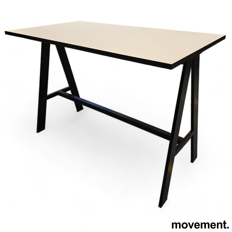 Solgt!Barbord i varmgrå linoleum / sort - 2 / 2