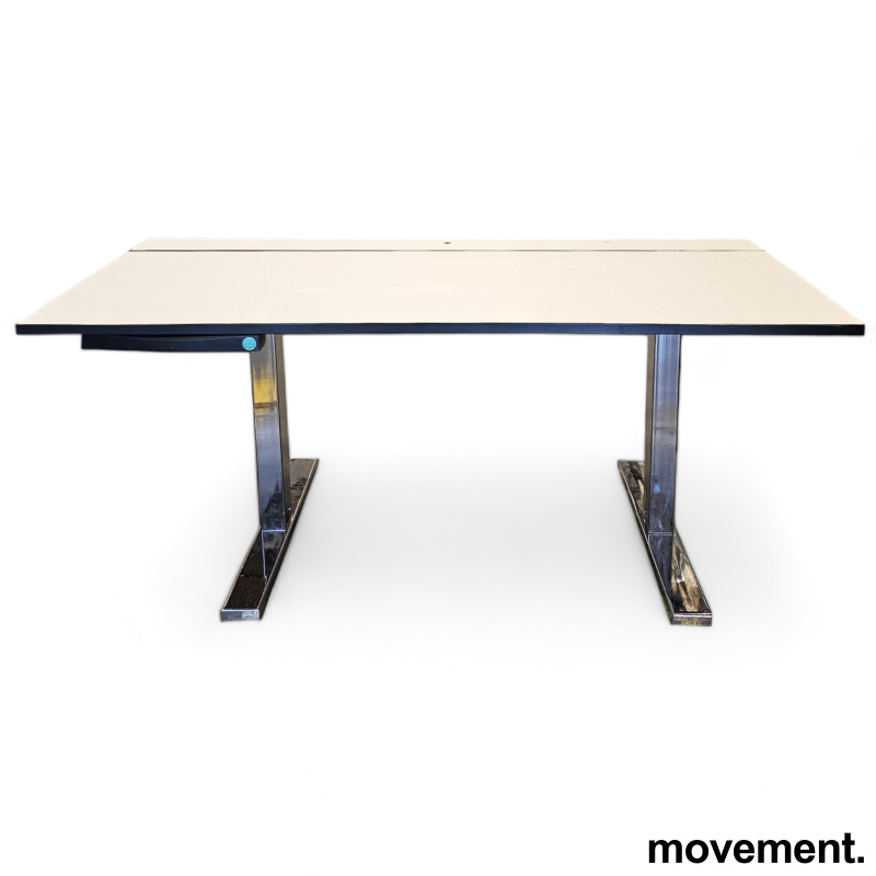 Rektangulært skrivebord i hvit / - 1 / 3