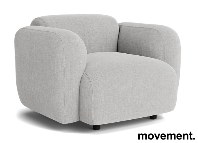 Loungestol / lenestol i beige stoff - 4 / 5