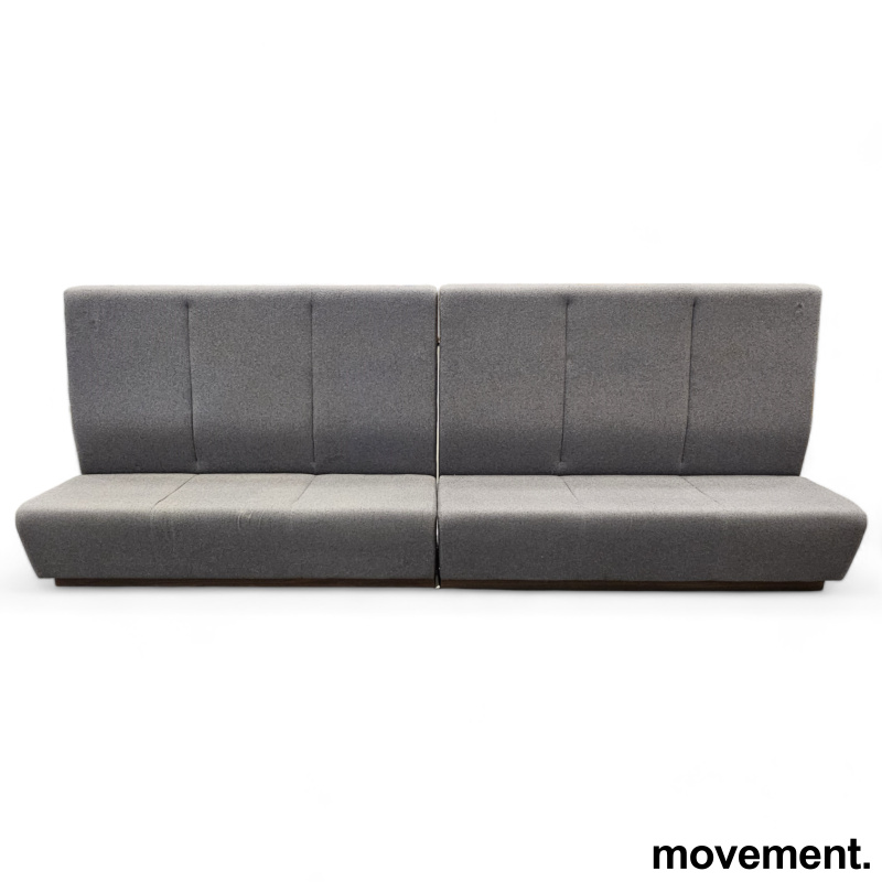 Solgt!Kantinesofa / spisesofa i grått - 1 / 2