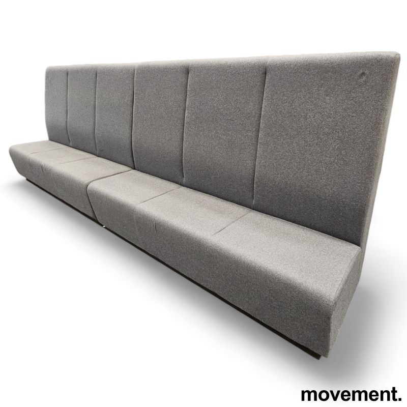 Solgt!Kantinesofa / spisesofa i grått - 2 / 2