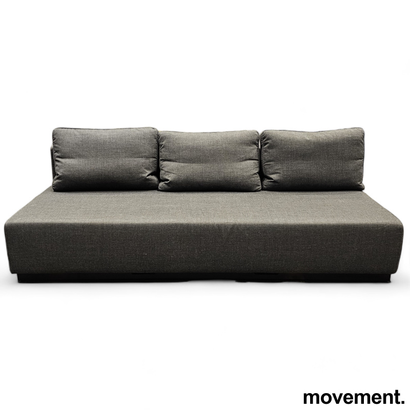 3-seter sofa / sovesofa i grått - 1 / 4