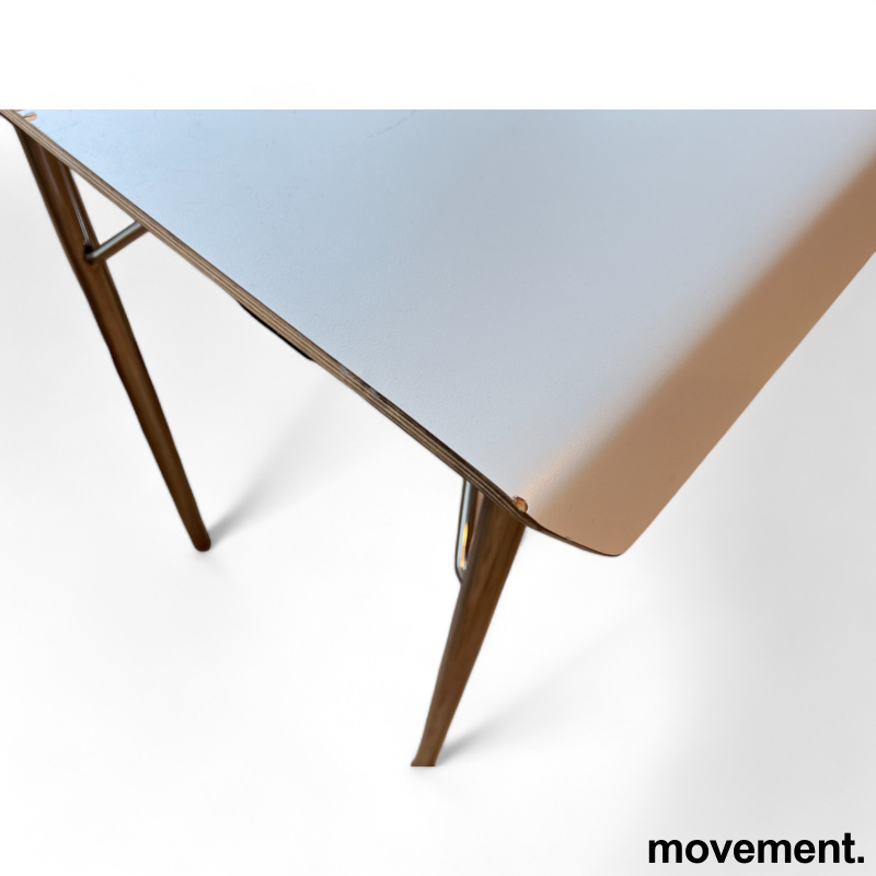 Klappbord i hvit laminat / krom, - 3 / 4