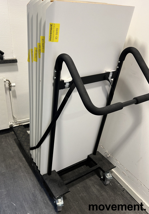 Klappbord i hvit laminat / krom, - 4 / 4