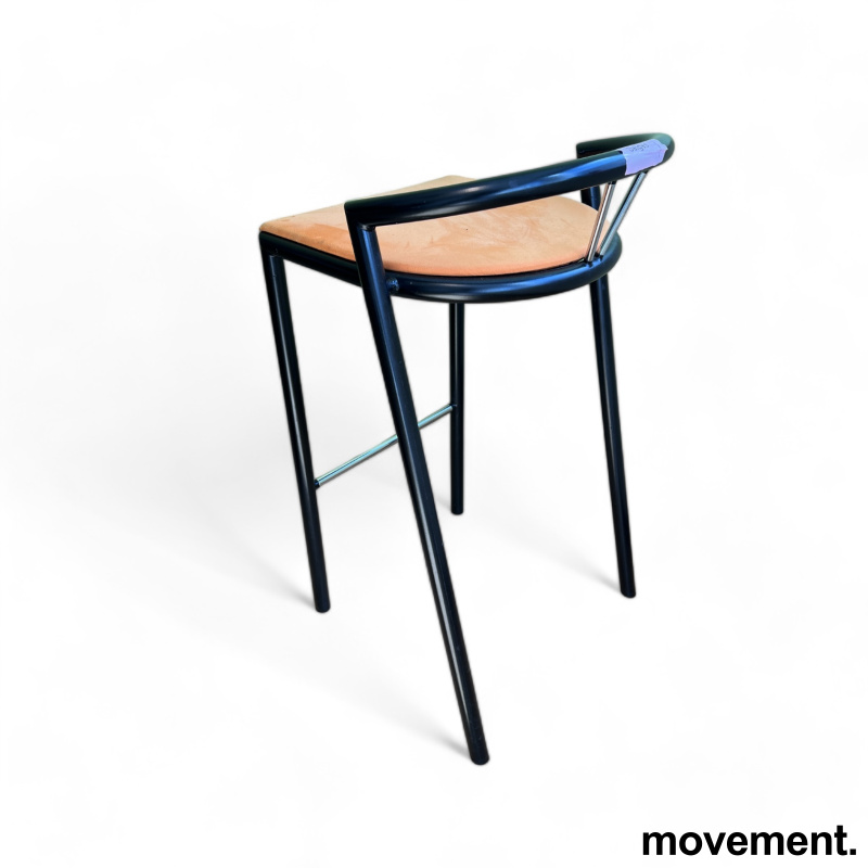 Barstol / barkrakk i sort / orange - 2 / 2