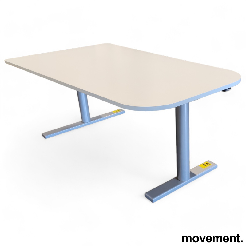 Trapesformet møtebord i hvitt, - 1 / 3