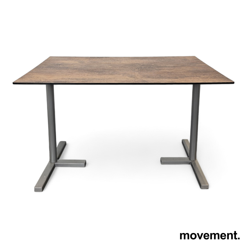 Kantinebord i rustfarget laminat, - 1 / 2
