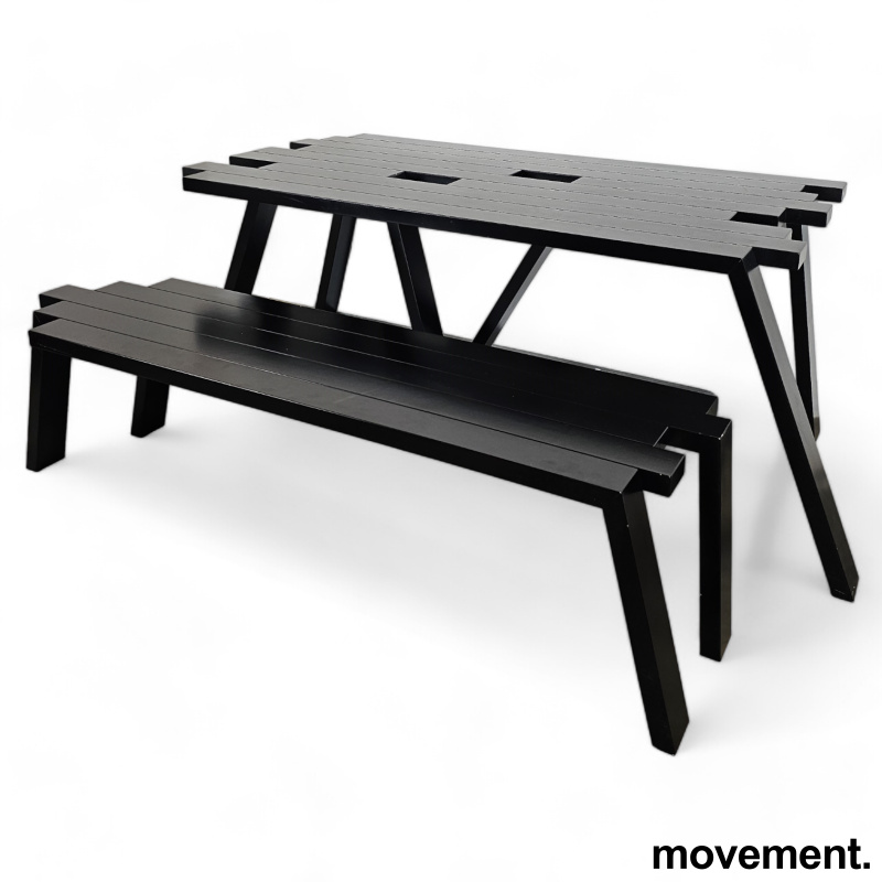 Sittebenk og bord / spisebord med - 2 / 6