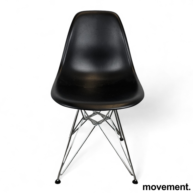 Solgt!Vitra DSR besøksstol i sort / krom, - 2 / 3