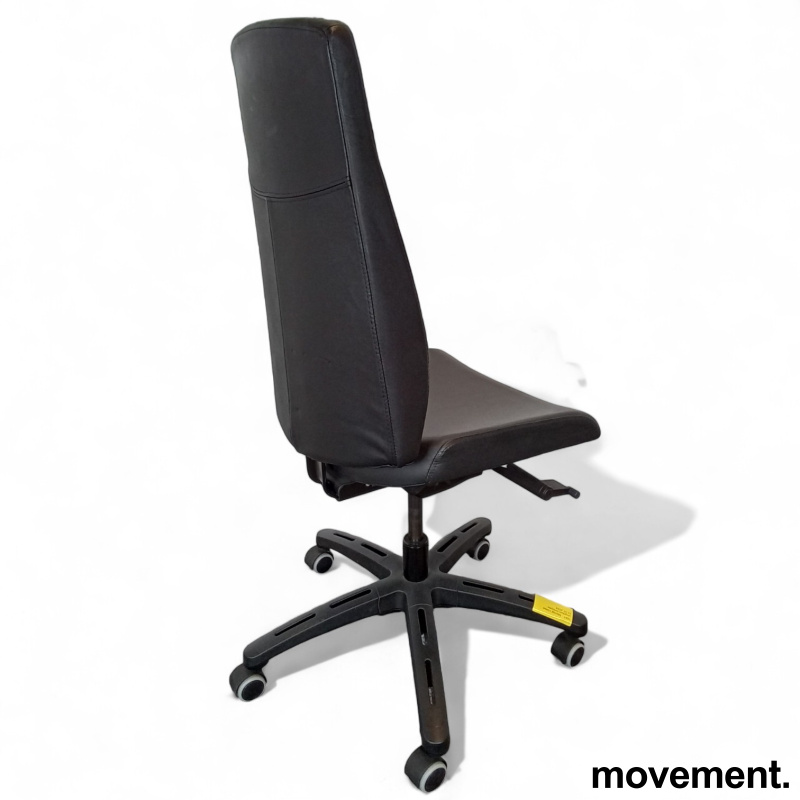 IKEA Volmar kontorstol, sort skinn, - 2 / 2