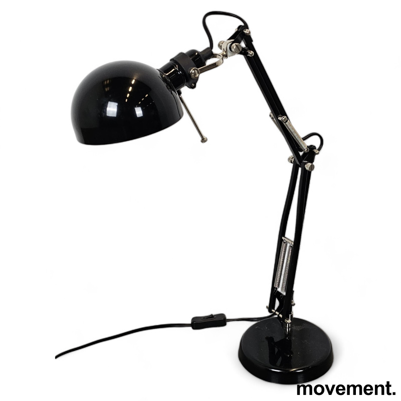IKEA Forså bordlampe i sort, pent - 1 / 2