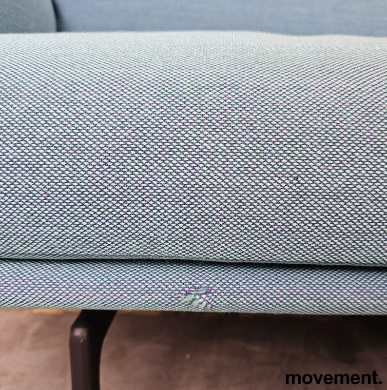 3-seter sofa i blått stoff fra - 3 / 3