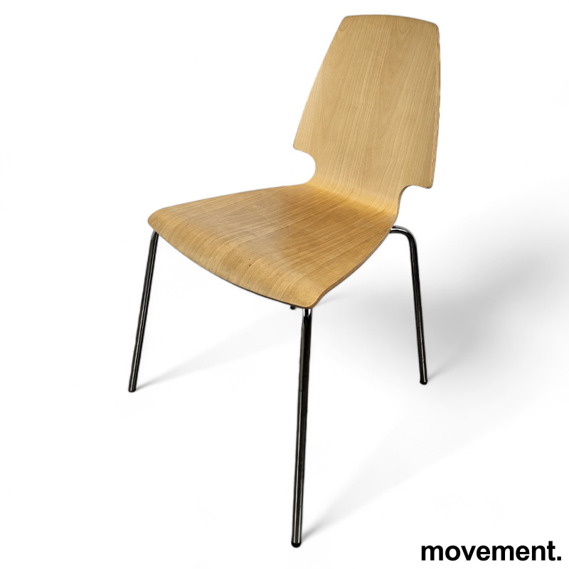 Solgt!IKEA Vilmar konferansestol i bjerk/ krom, pent brukt