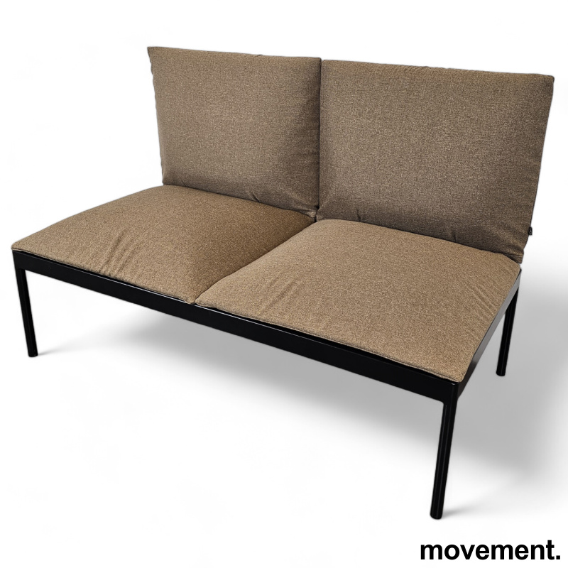 2-seter sofa / lounge i brunt stoff - 2 / 2
