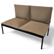 2-seter sofa / lounge i brunt stoff - 2 / 2