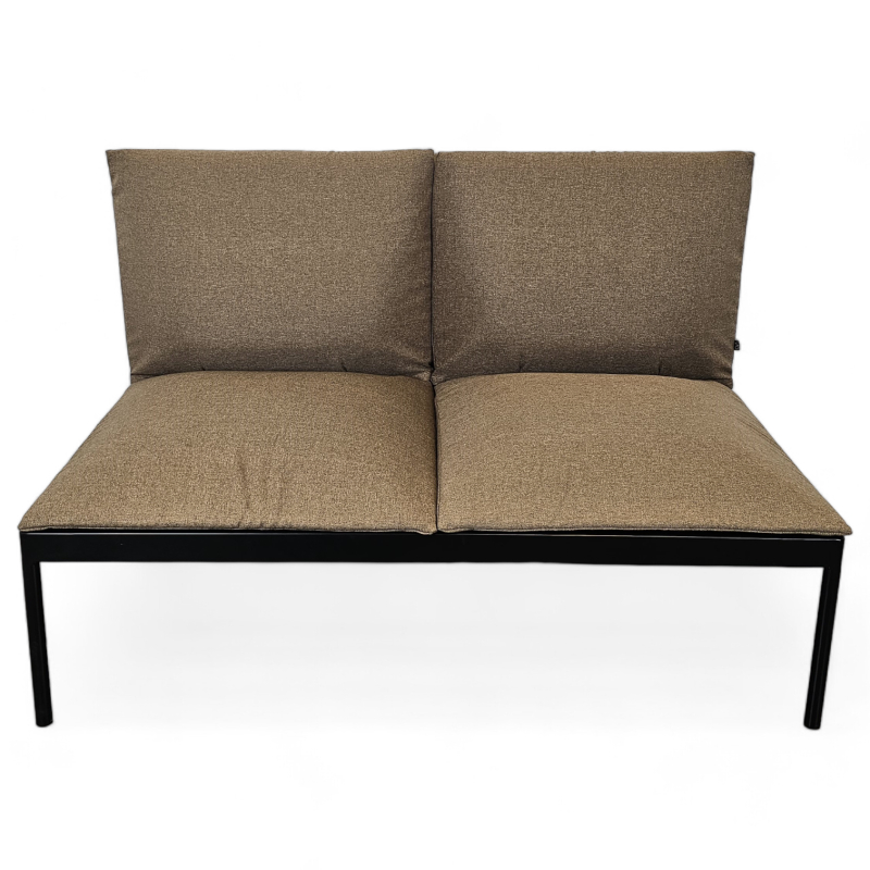 2-seter sofa / lounge i brunt stoff
