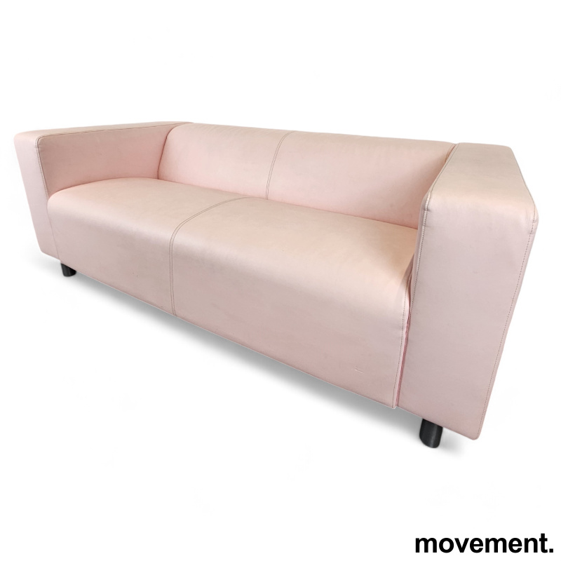 Solgt!Ikea Klippan i rosa skinn, 2seter - 2 / 2