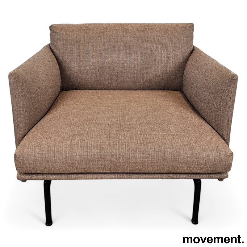 Solgt!Loungestol sofa i lys brunt stoff - 1 / 2