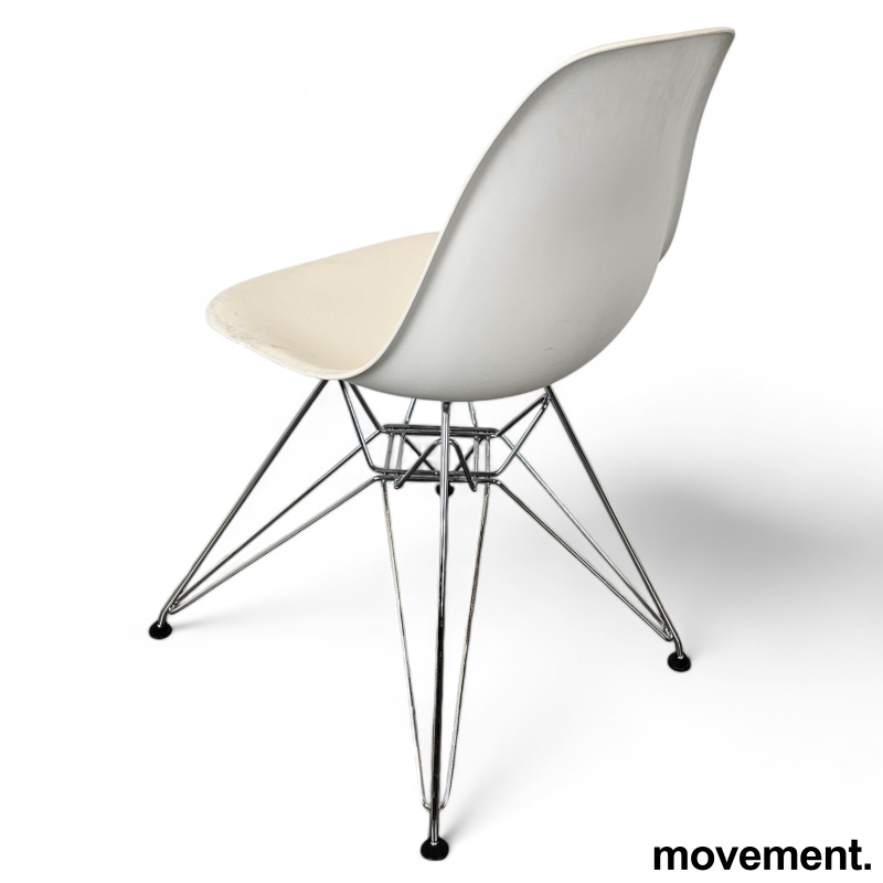 Solgt!Vitra DSR besøksstol i hvit / krom, - 3 / 3